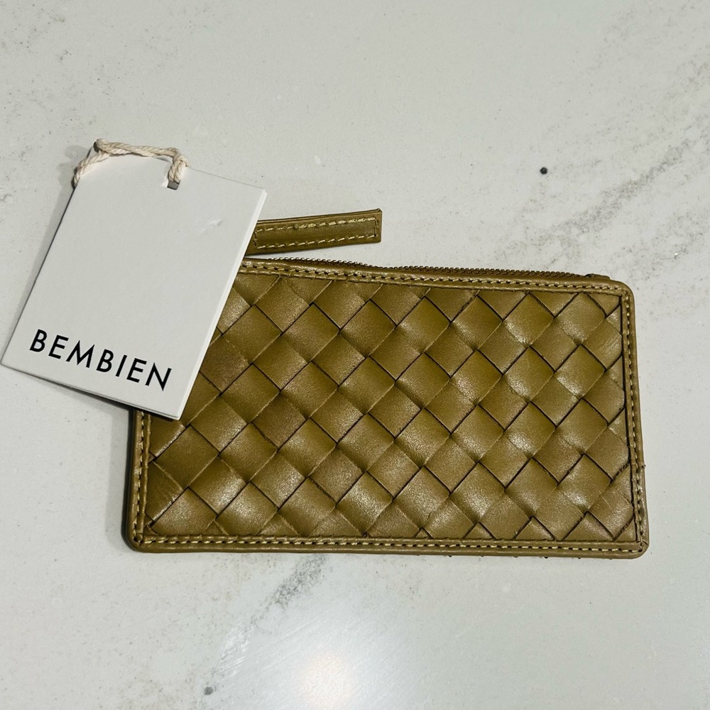 NWT Bembien Odin Card Case - Carré Weave - Sage